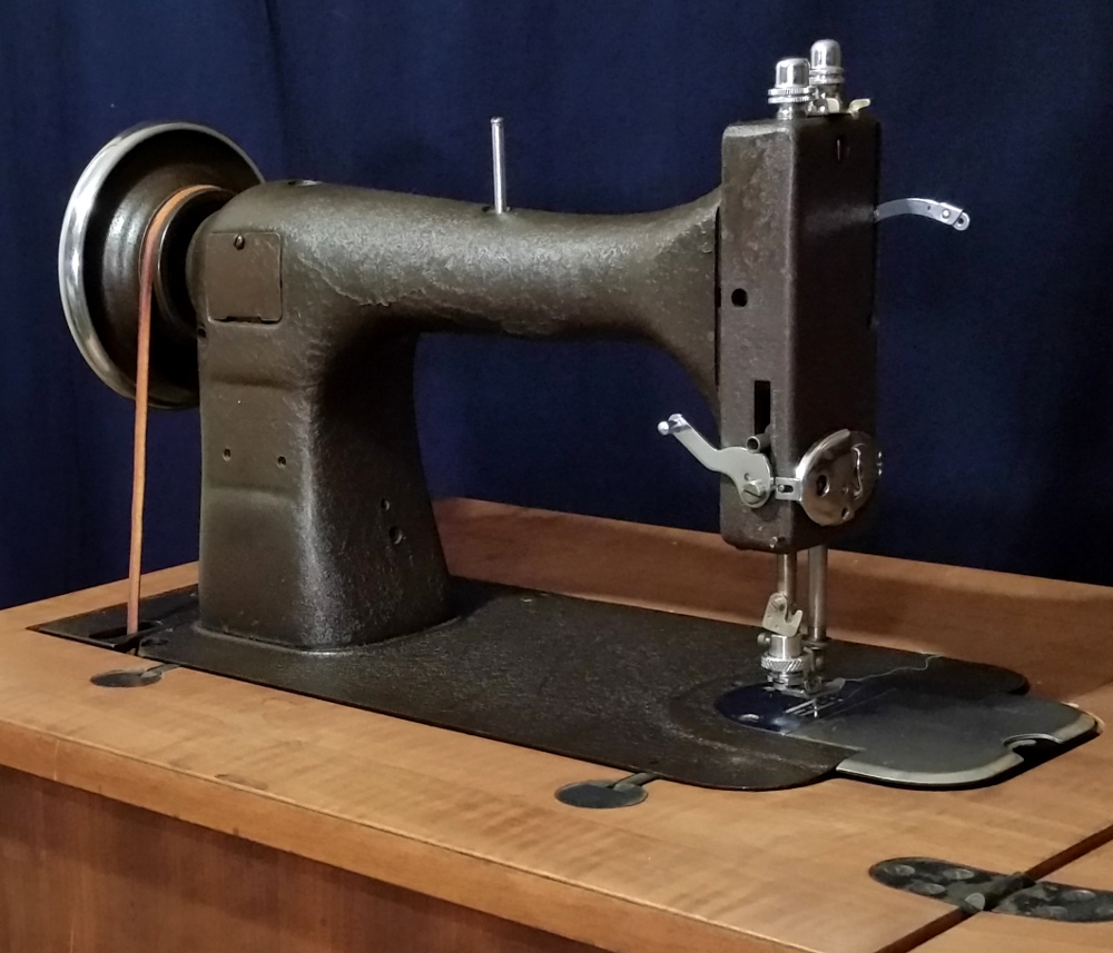 Amerian-made White/Domestic Treadle Sewing Machine
